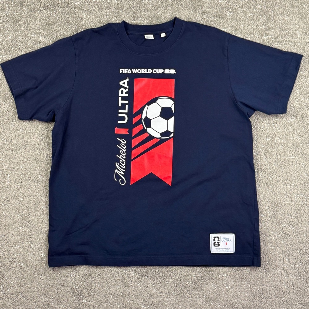 Stanley Stella FIFA World Cup 26 T-Shirt Mens XL Navy Michelob ULTRA Soccer Tee